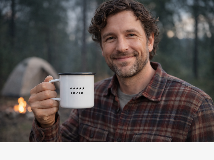 Tasse aus Emaille / 10 / 10