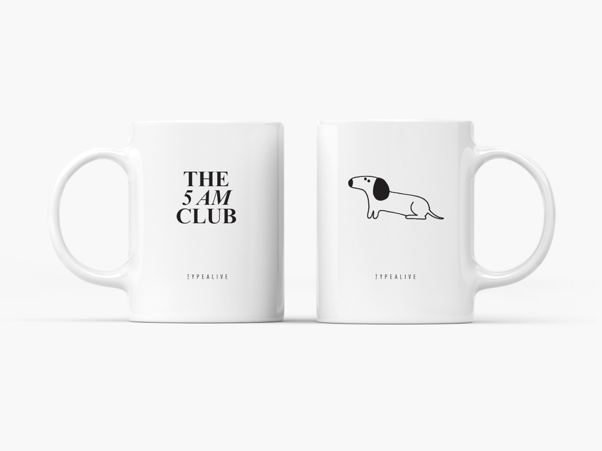 Tasse aus Keramik / 5 AM Club No. 1