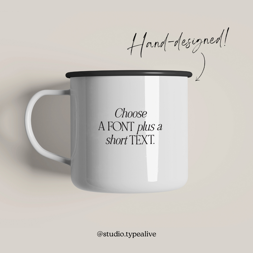 Tasse aus Emaille / personalisierbar – das perfekte Geschenk für jeden Anlass
