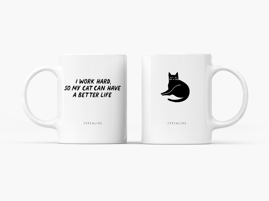 Tasse aus Keramik / Better Life "Cats"