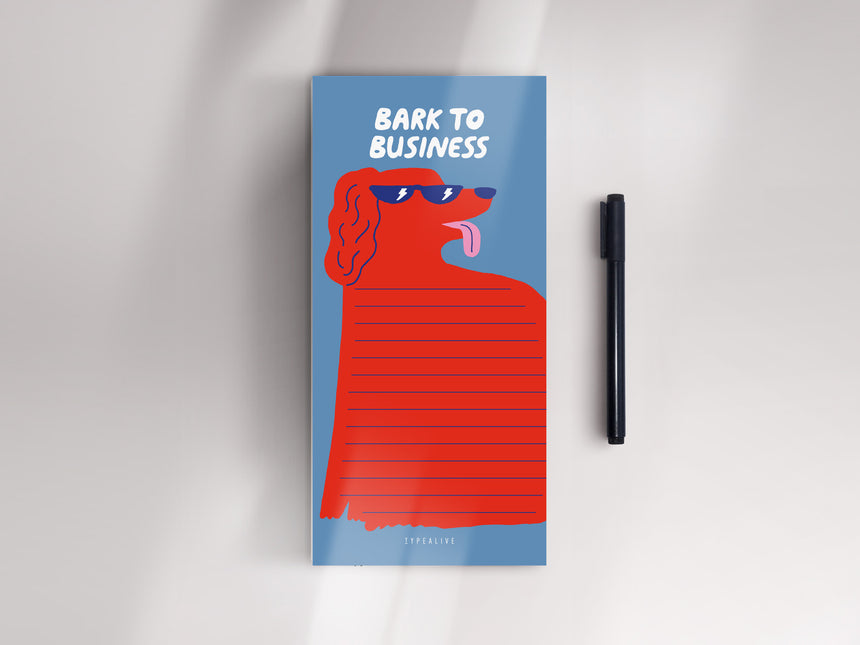 Notizblock "schmal" / Bark To Business
