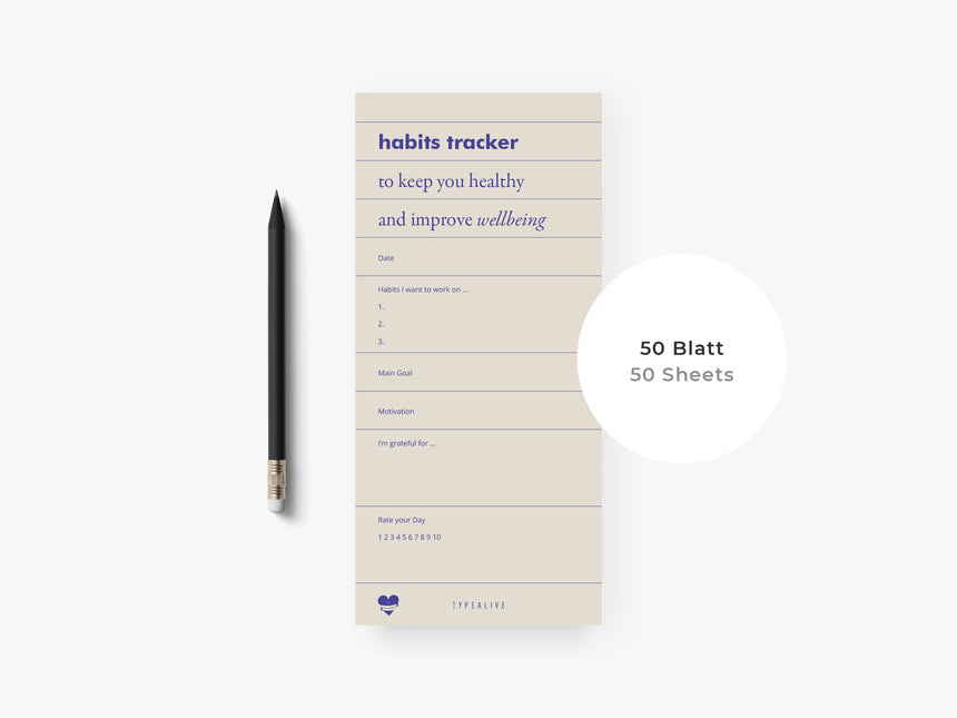 Notizblock "schmal" / Habits Tracker