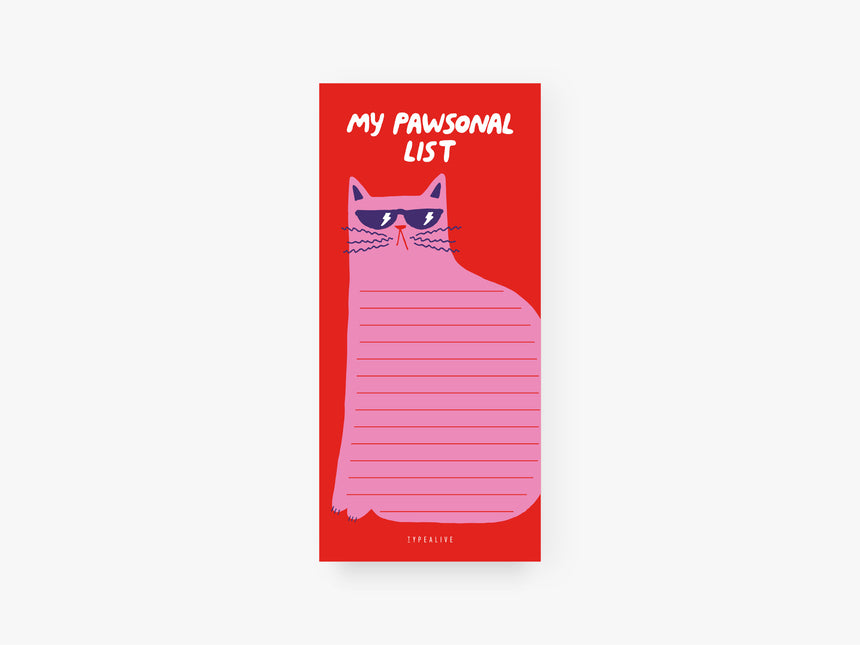 Notizblock "schmal" / Pawsonal List