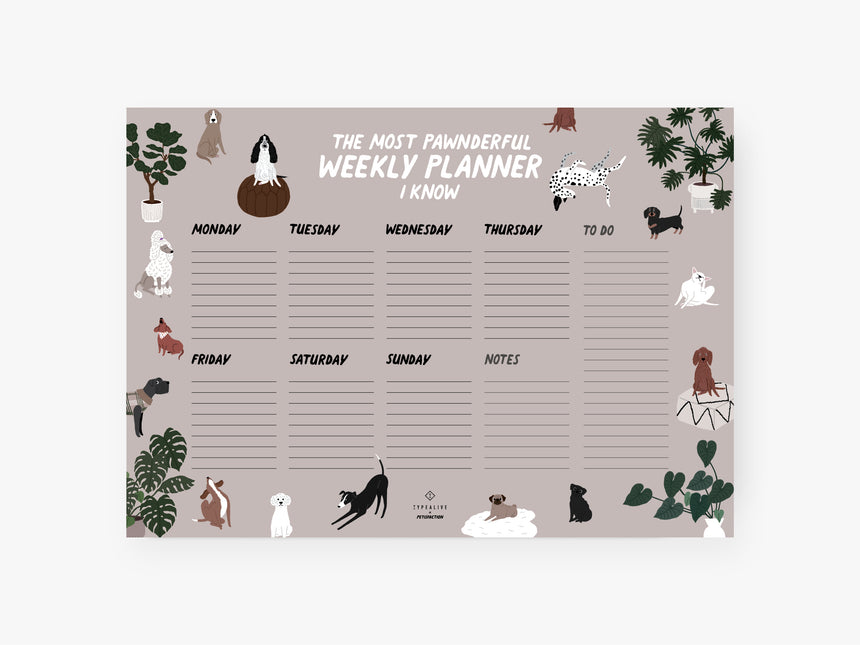Weekly Planner / Petisfaction "Dogs"