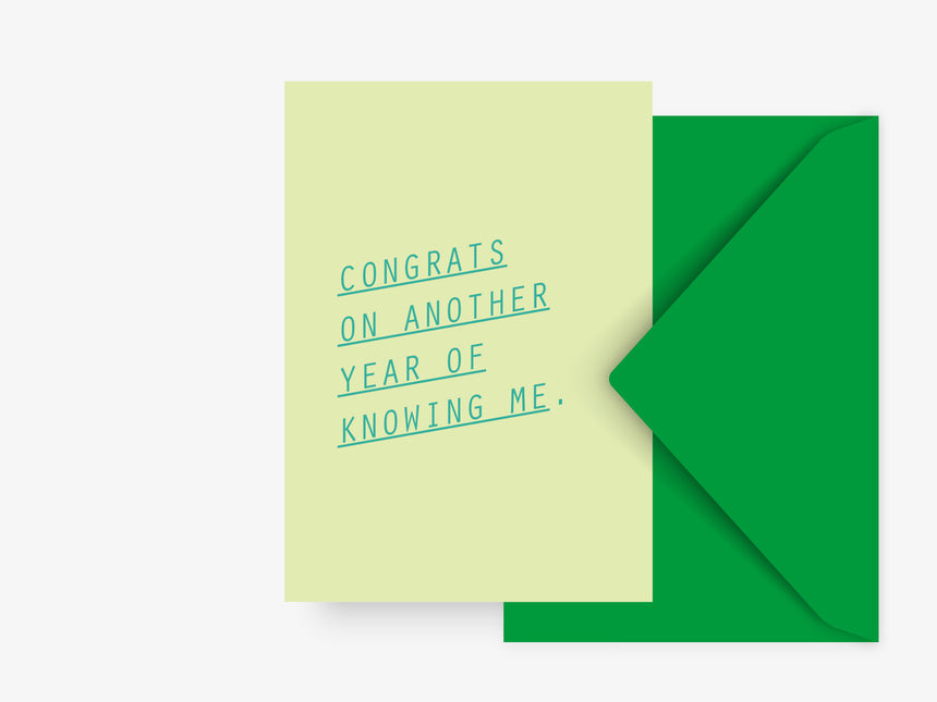 Greeting card / Knowing Me