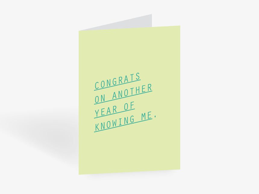 Greeting card / Knowing Me
