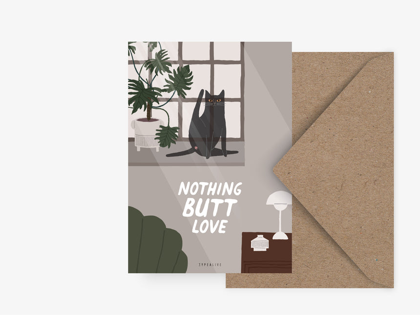Postcard / Petisfaction "Cats" Butt Love