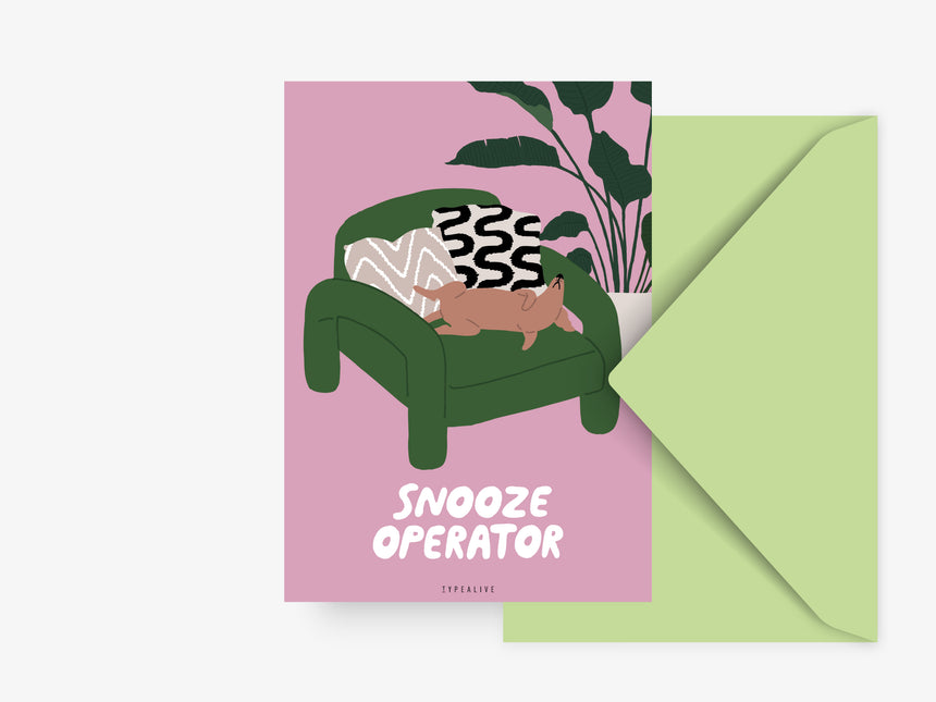 Postcard / Petisfaction "Dogs" Snooze Operator