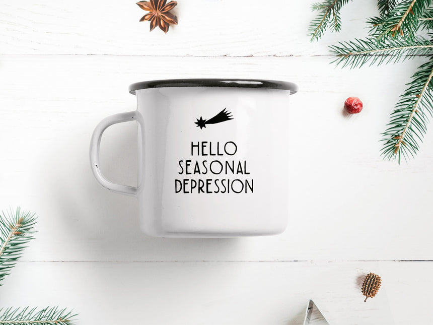 Tasse aus Emaille / Seasonal Depression