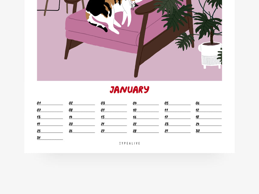 Wandkalender / Petisfaction "Cats" No. 2
