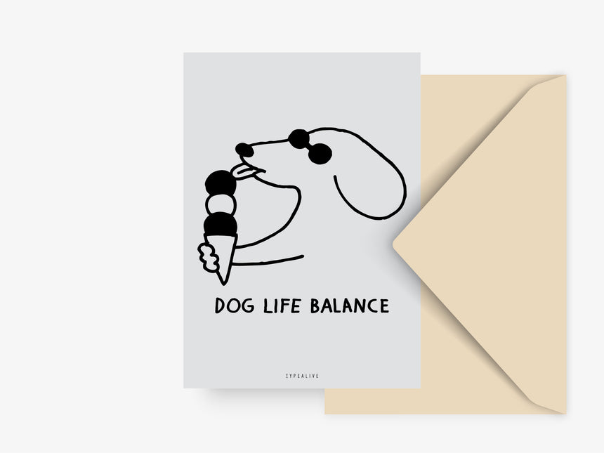 Postcard / Dog Life Balance