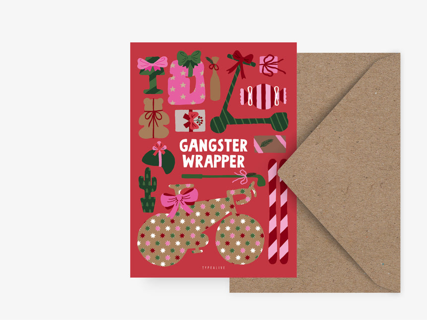 Postkarte / Gangster Wrapper