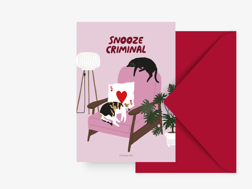 Postkarte / Petisfaction "Cats" Snooze Criminal