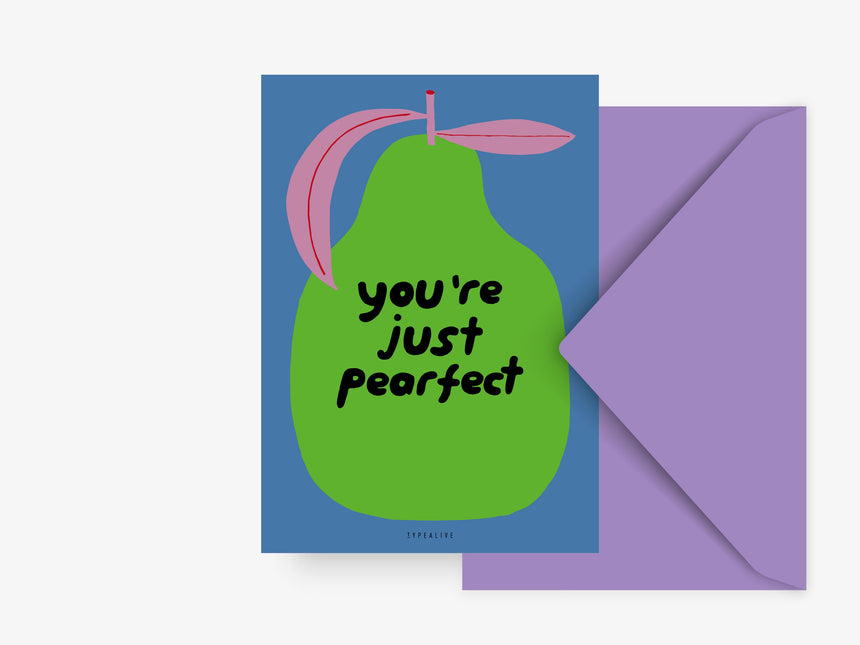 Postkarte / Pearfect