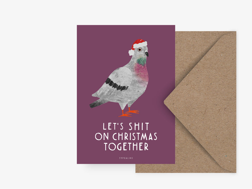 Postkarte / Shit On Christmas