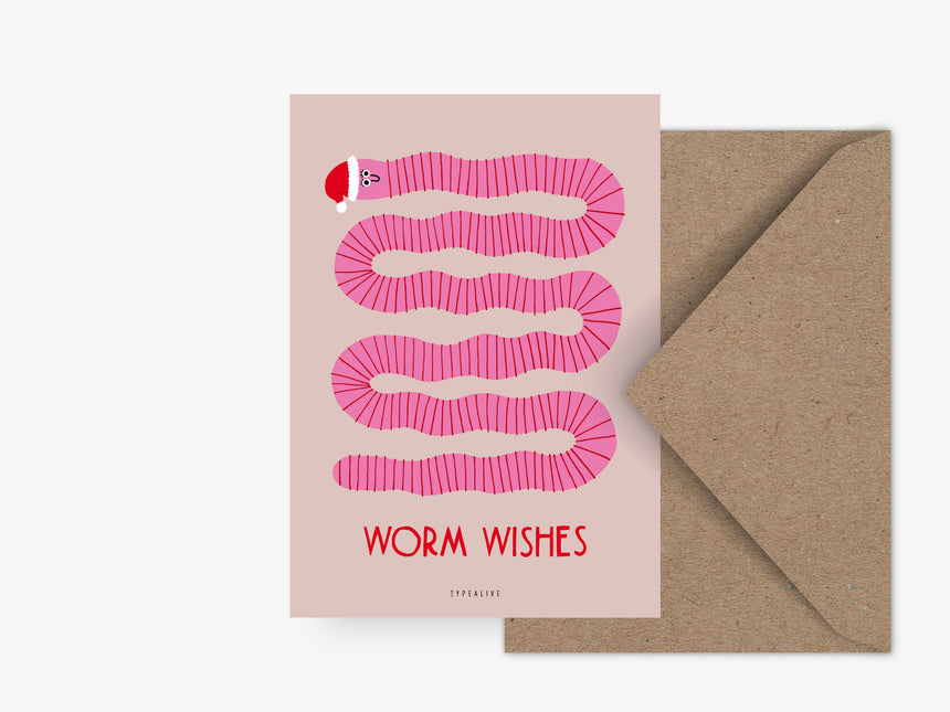 Postkarte / Worm Wishes