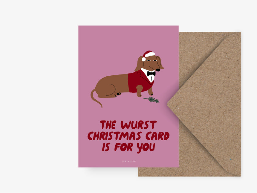 Postkarte / Wurst Christmas Card