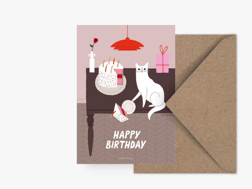 Postcard / Petisfaction "Cats" Happy Birthday