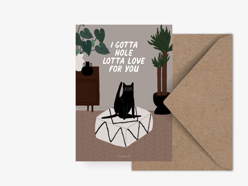 Postcard / Petisfaction "Cats" Hole Lotta Love