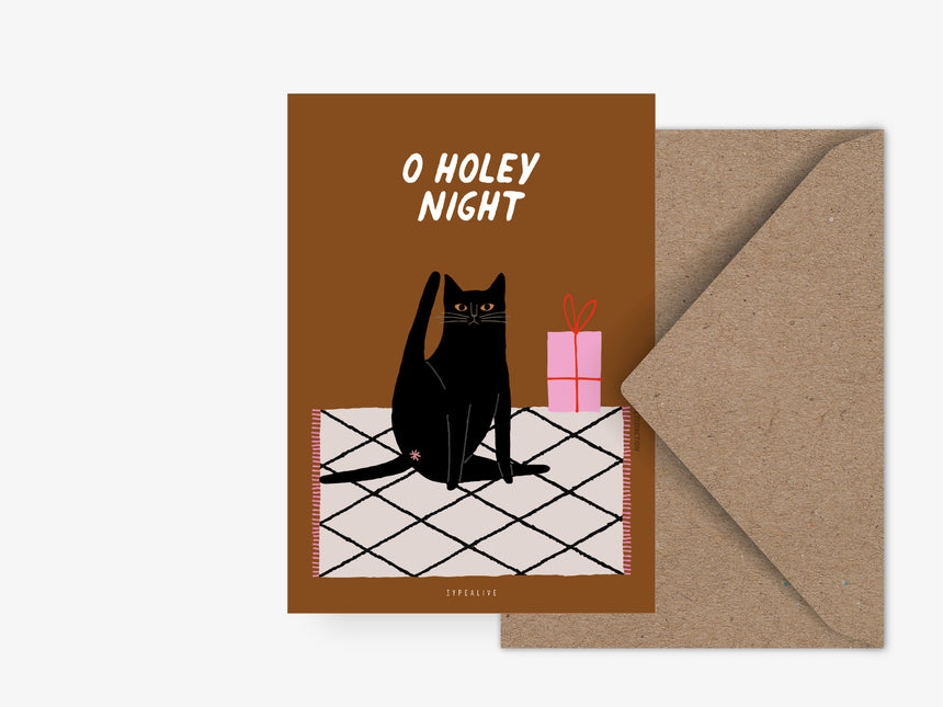 Postcard / Petisfaction "Cats" Holey Night