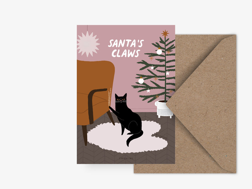 Postkarte / Petisfaction "Cats" Santas Claws