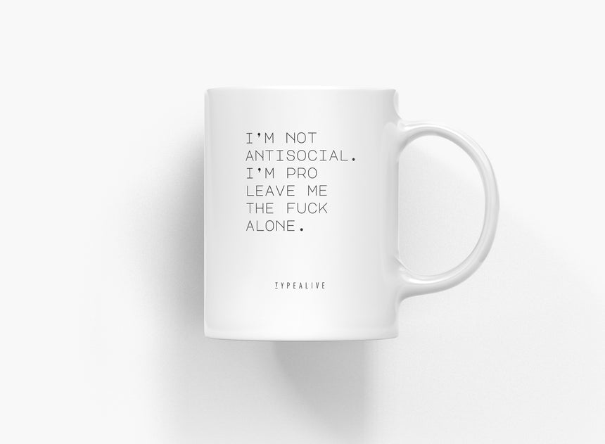 Tasse aus Keramik / Antisocial