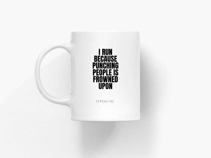 Tasse aus Keramik / I Run