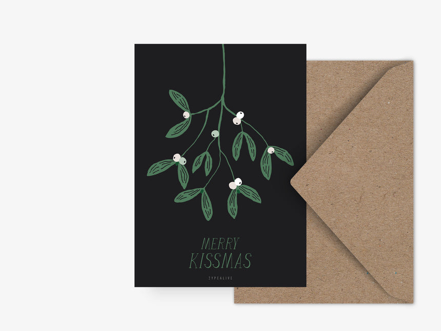 Postkarte / Merry Kissmas