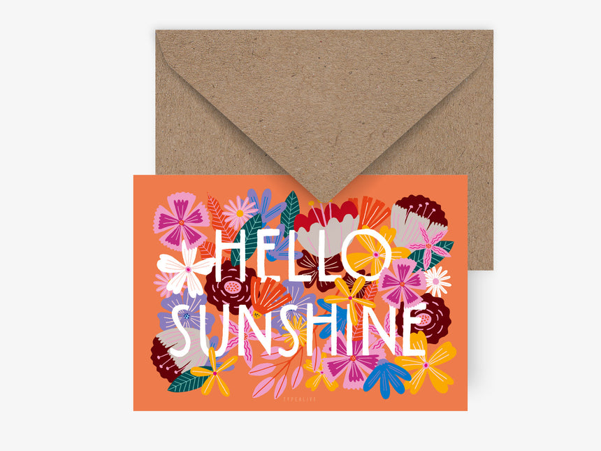 Postkarte / Bloomy Hello