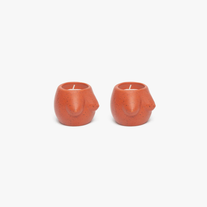Helio Ferretti - Tits candle holder / set of 2 "Terracotta"