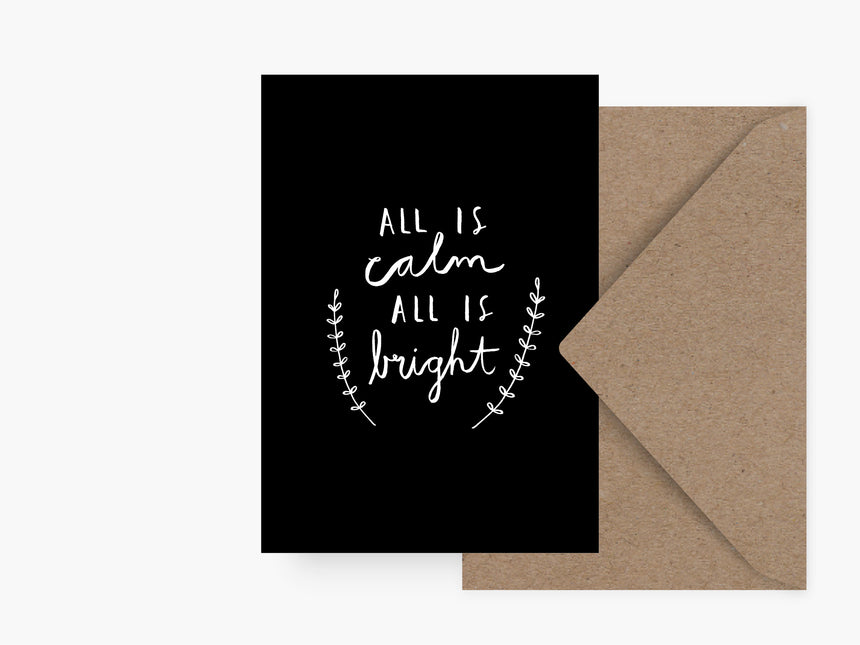 Greeting card / Calm and Bright