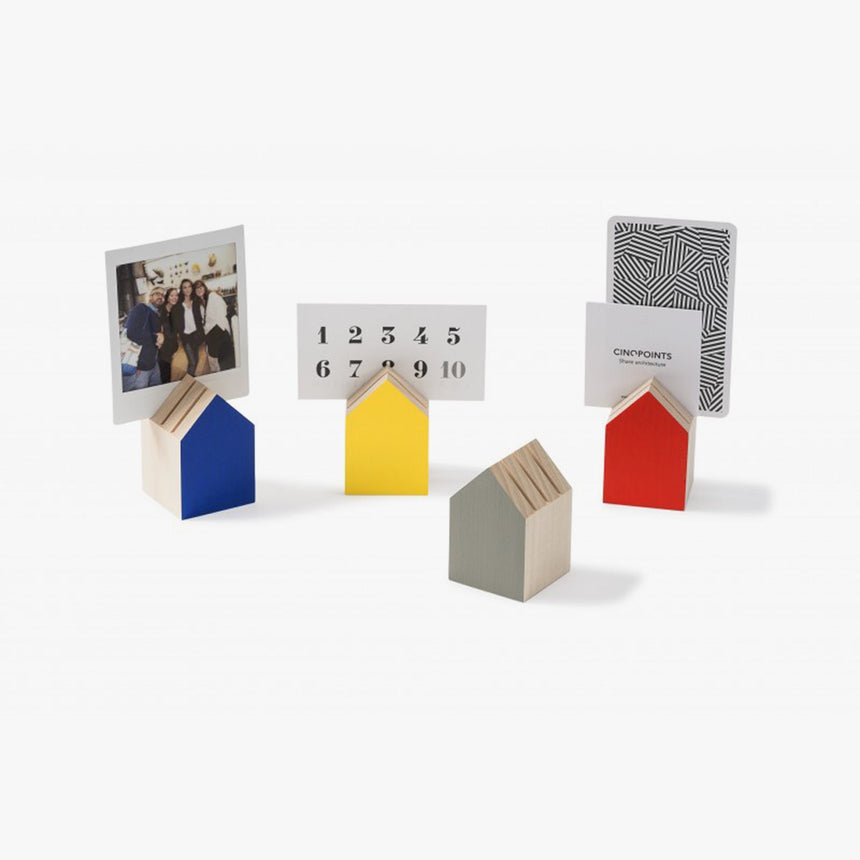 CINQPOINTS - Card holder "Tiny House / yellow"