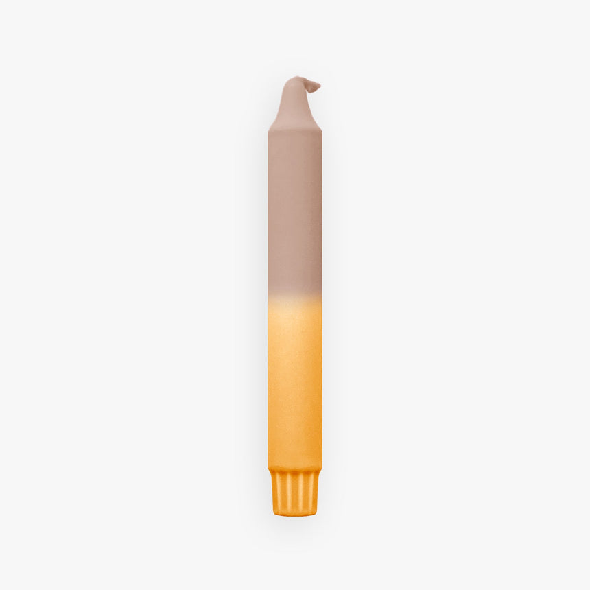 MINGMING - Dip Dye Candle "Bright Orange × Taupe"