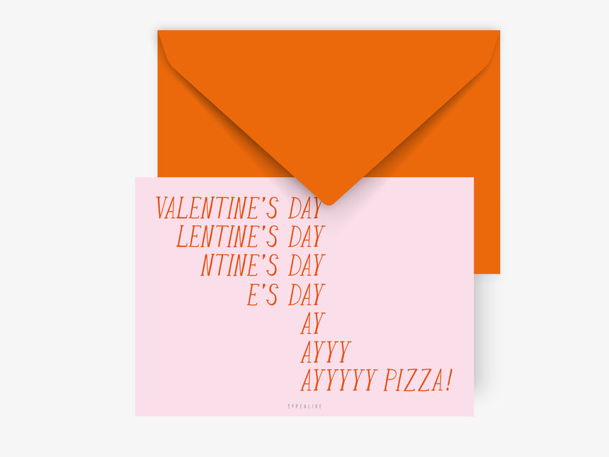 Postcard / Valentine Pizza