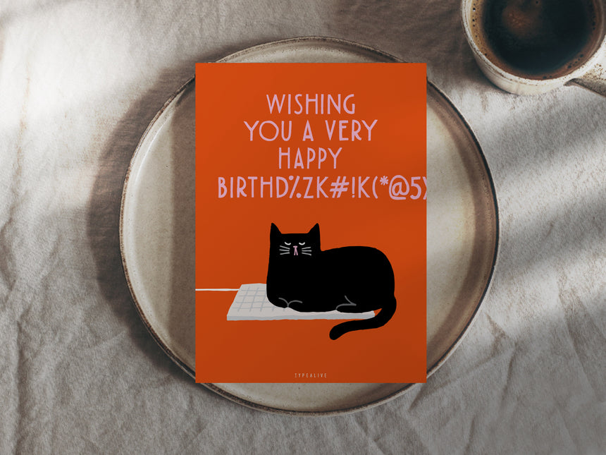 Postcard / Birthday Cat No. 2