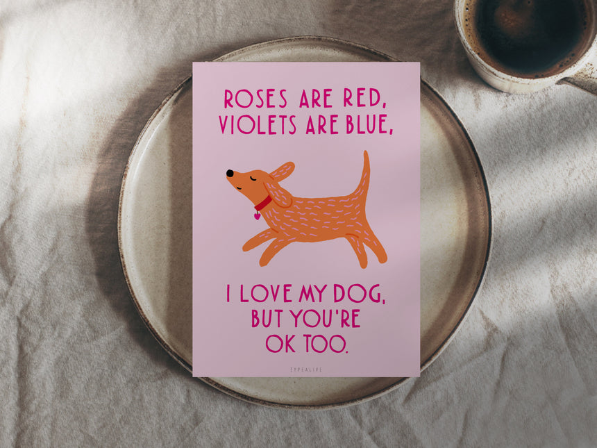 Postcard / Valentine Dog No. 1