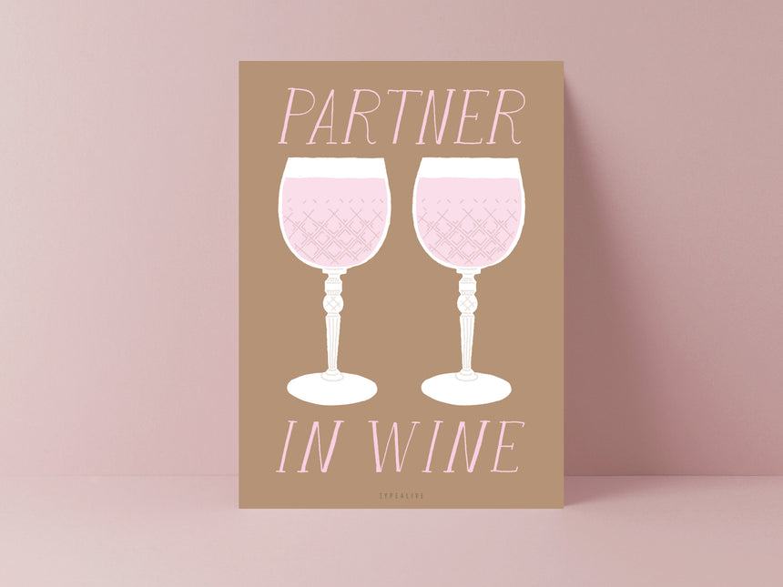 Postkarte / Partner In Wine