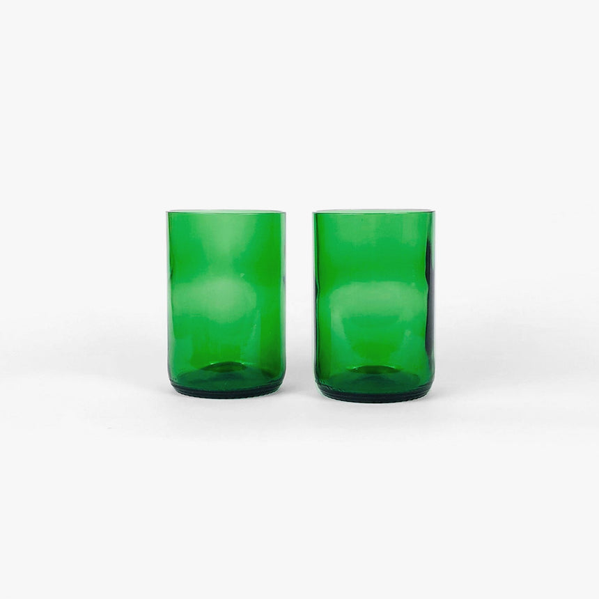 Rebottled - glasses set of 2 "green"