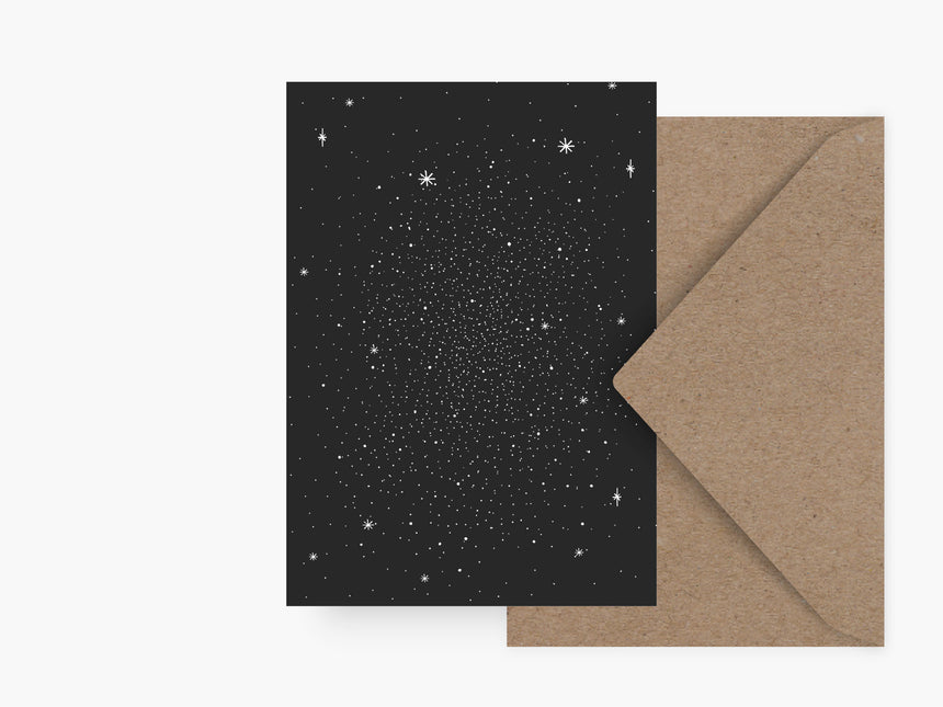 Greeting card / starry sky
