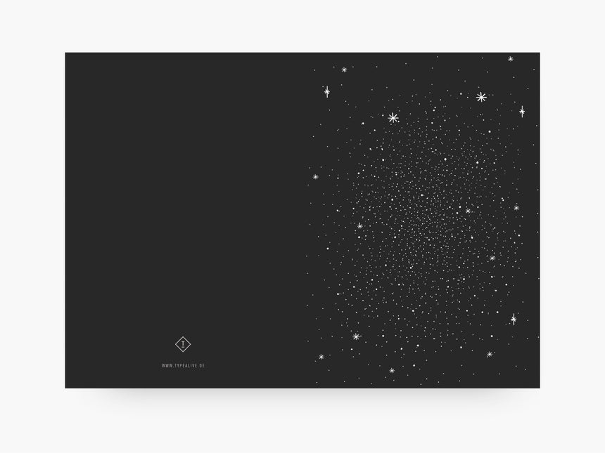 Greeting card / starry sky