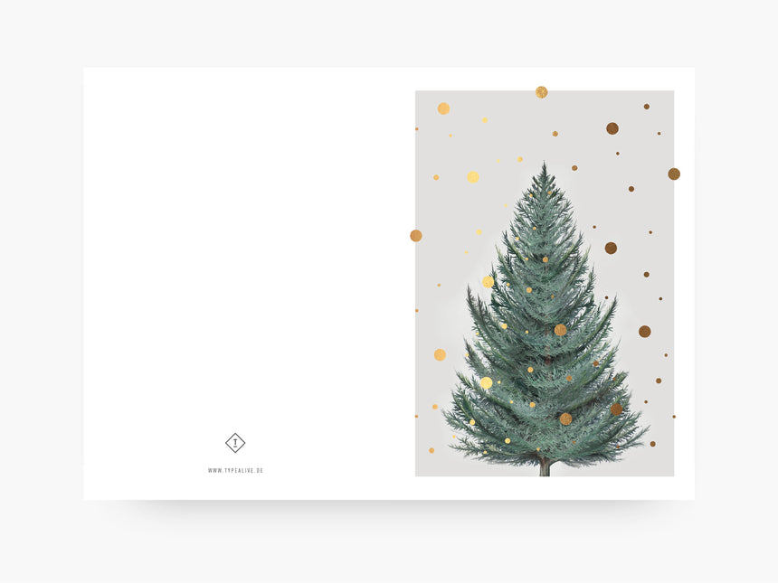 Greeting card / fir tree