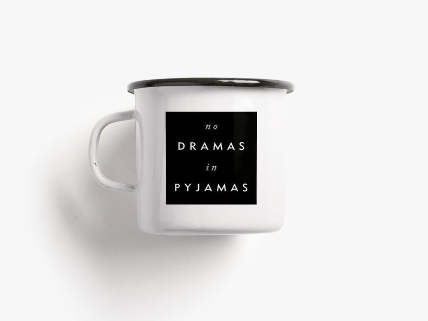 Enamel mug / No Drama