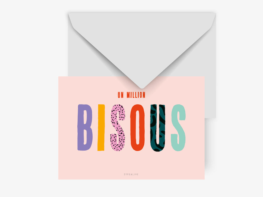 Postkarte / Un Million Bisous