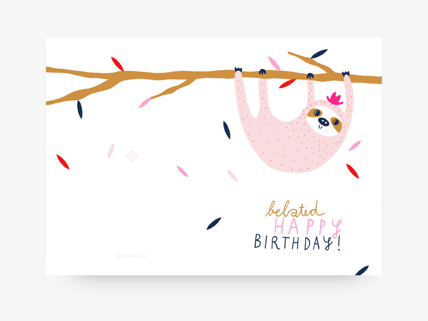 Grußkarte / Belated Birthday Wishes