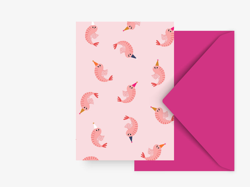 Greeting card / party shrimp