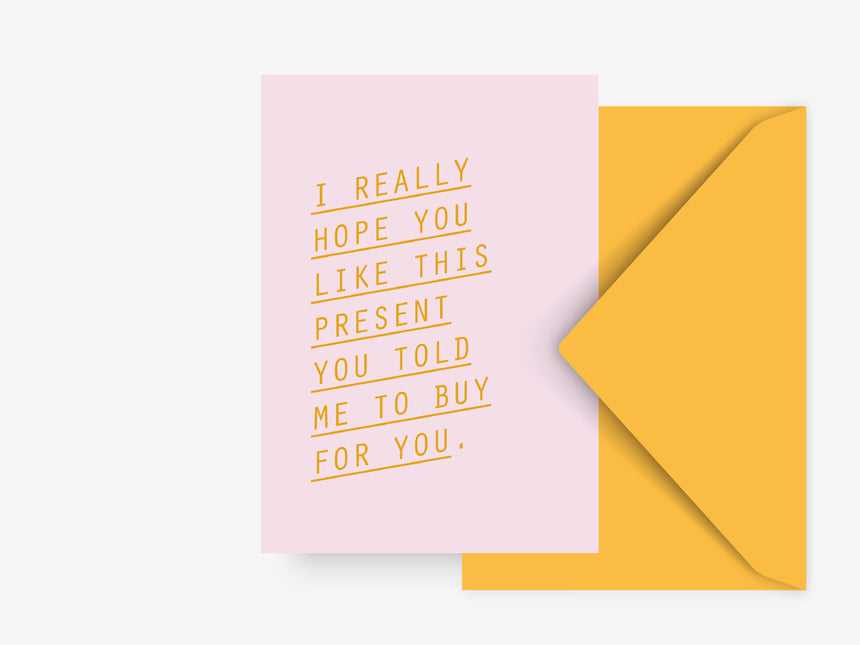 Greeting card / Told Me
