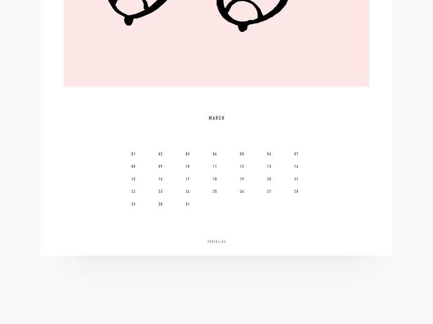 Wall calendar / bosom friends
