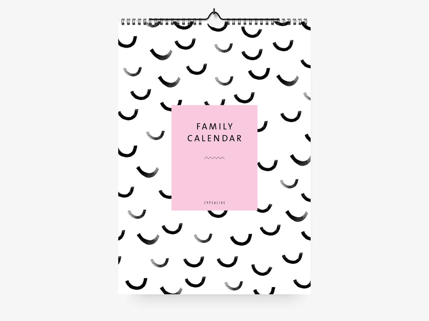 Family Calendar / Black &amp; White