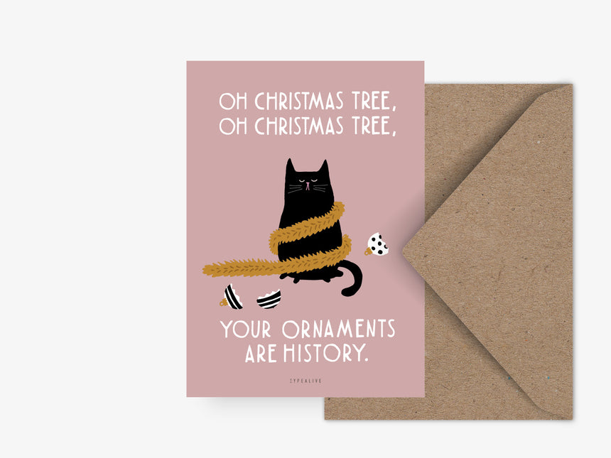 Postcard / Christmas Cat No. 1
