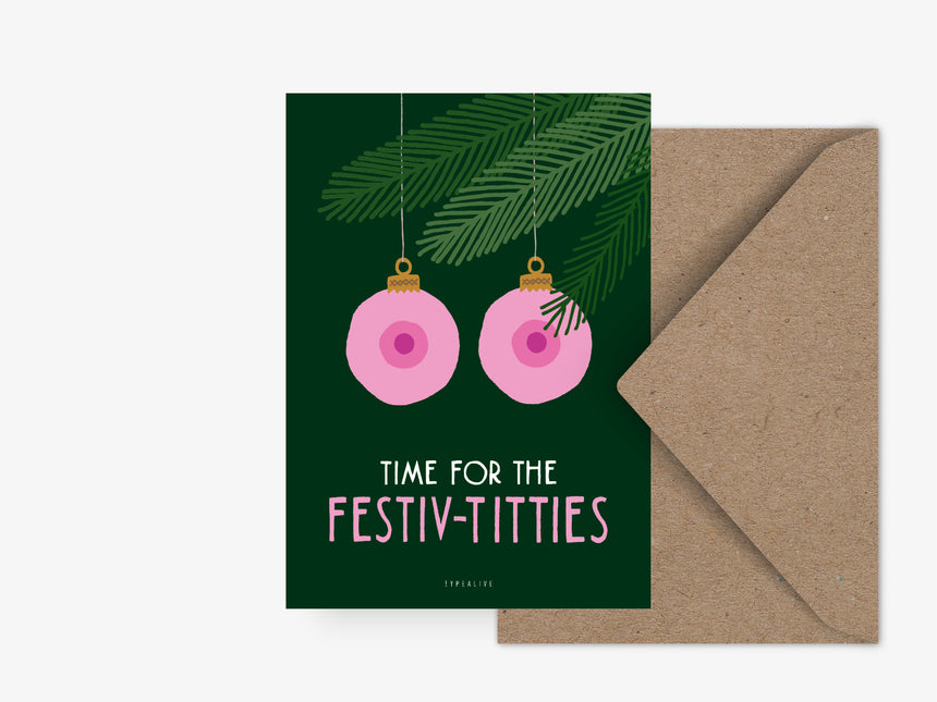 Postkarte / Festiv-Titties